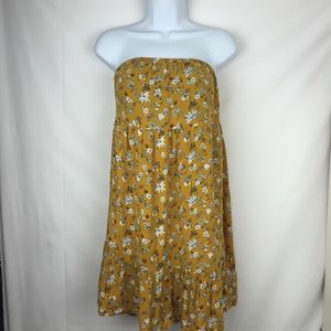 Mossimo Floral Strapless Mini Dress size L
